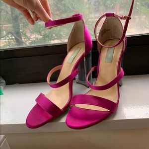 Betsy Johnson pink lucite heels. Size 9